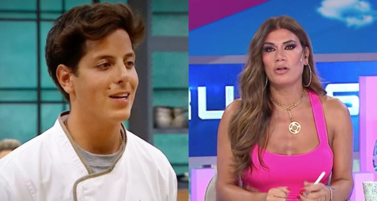 Máximo Menem en Top Chef VIP (izquierda) y Florencia de la V en Intrusos (derecha)