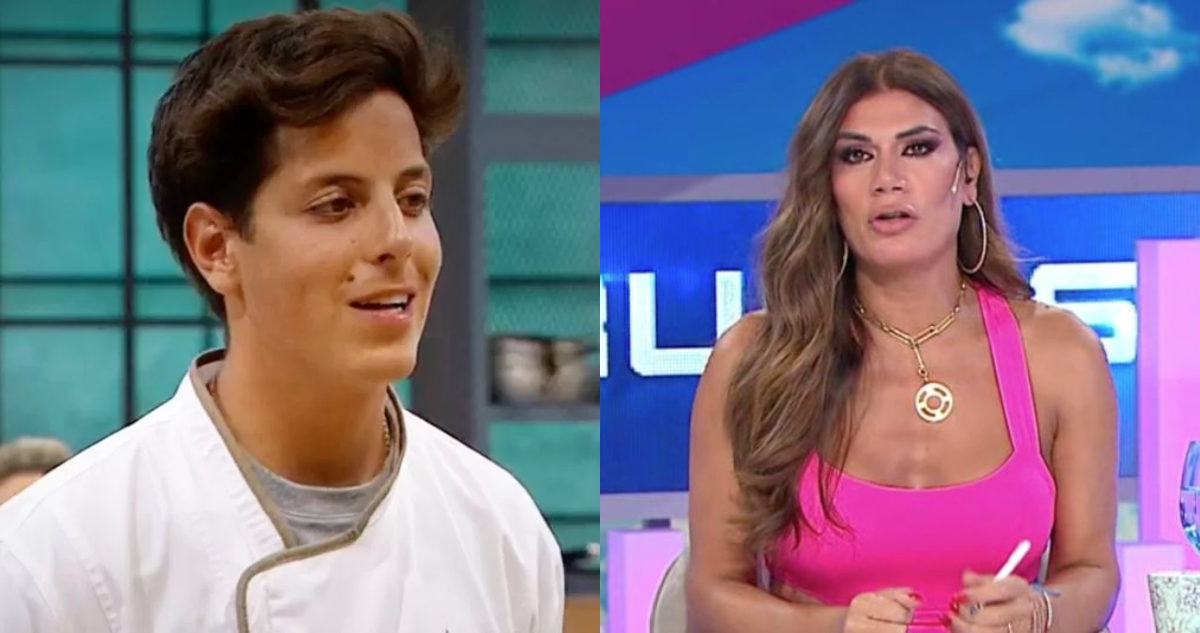 Máximo Menem en Top Chef VIP (izquierda) y Florencia de la V en Intrusos (derecha)