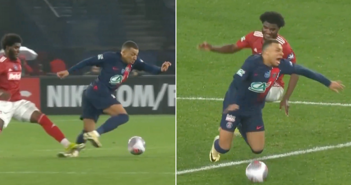 La fuerte entrada sobre Kylian Mbappé que pudo quebrar al crack francés.