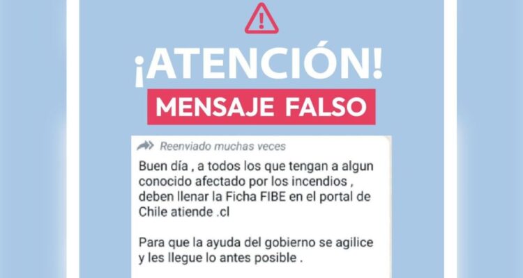 “Sólo presencial”: Gobierno desmiente falso mensaje viral sobre fichas FIBE por incendios forestales