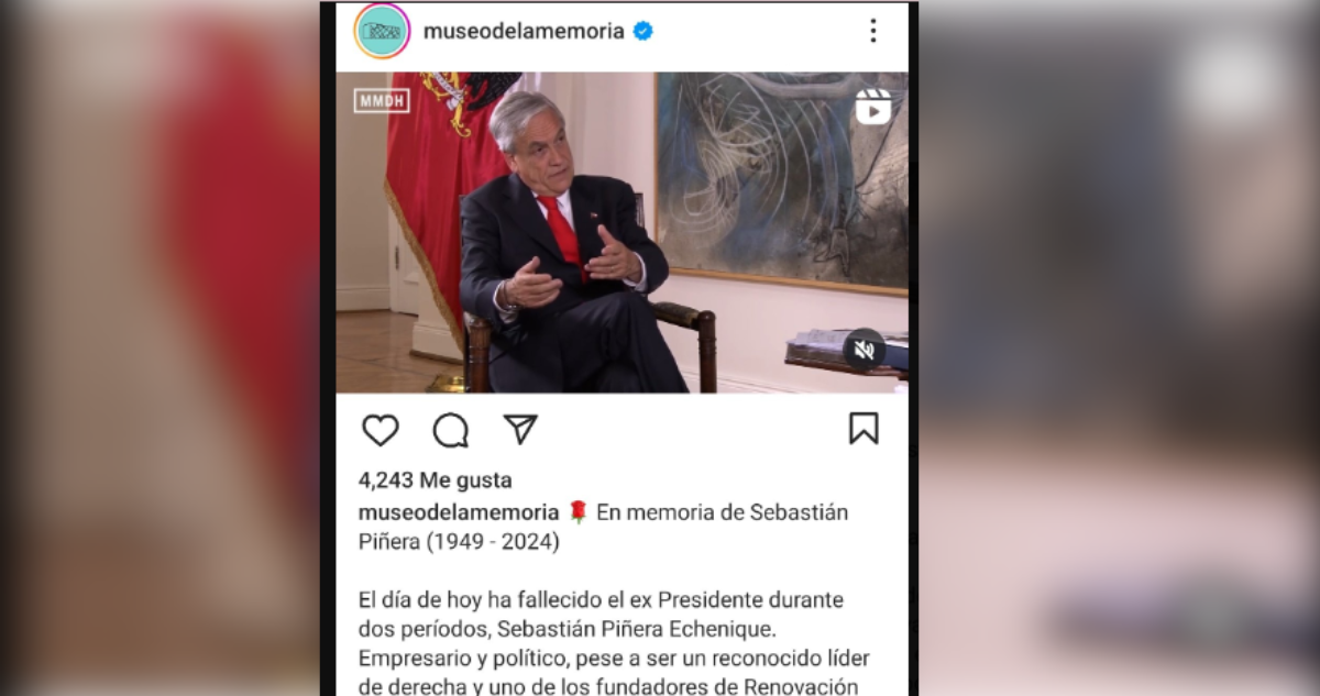 Museo de la Memoria por muerte de Piñera