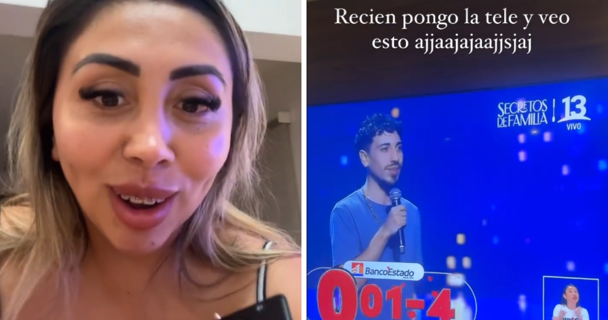 Influencer Naya Fácil (izquierda) y parte de la rutina de Diego Urrutia en Juntos Chile se levanta (derecha)