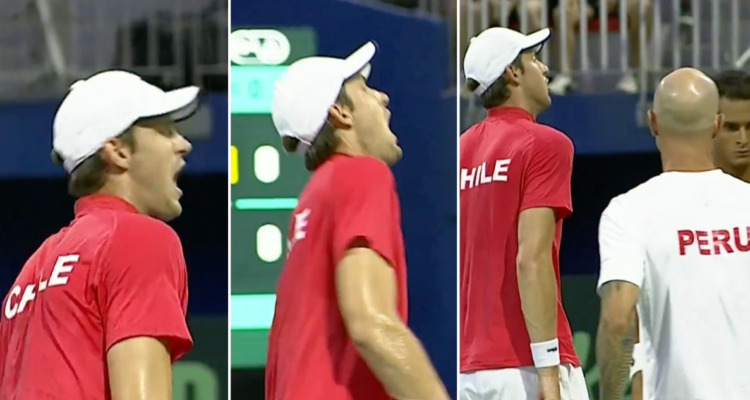 Nicolás Jarry y su extraño festejo ante Juan Pablo Varillas en Copa Davis.