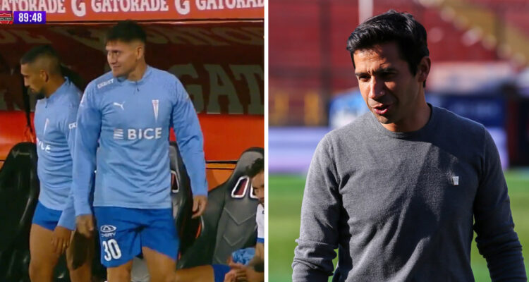 Expulsión de Nicolás Castillo no le gustó nada al DT de Universidad Católica.