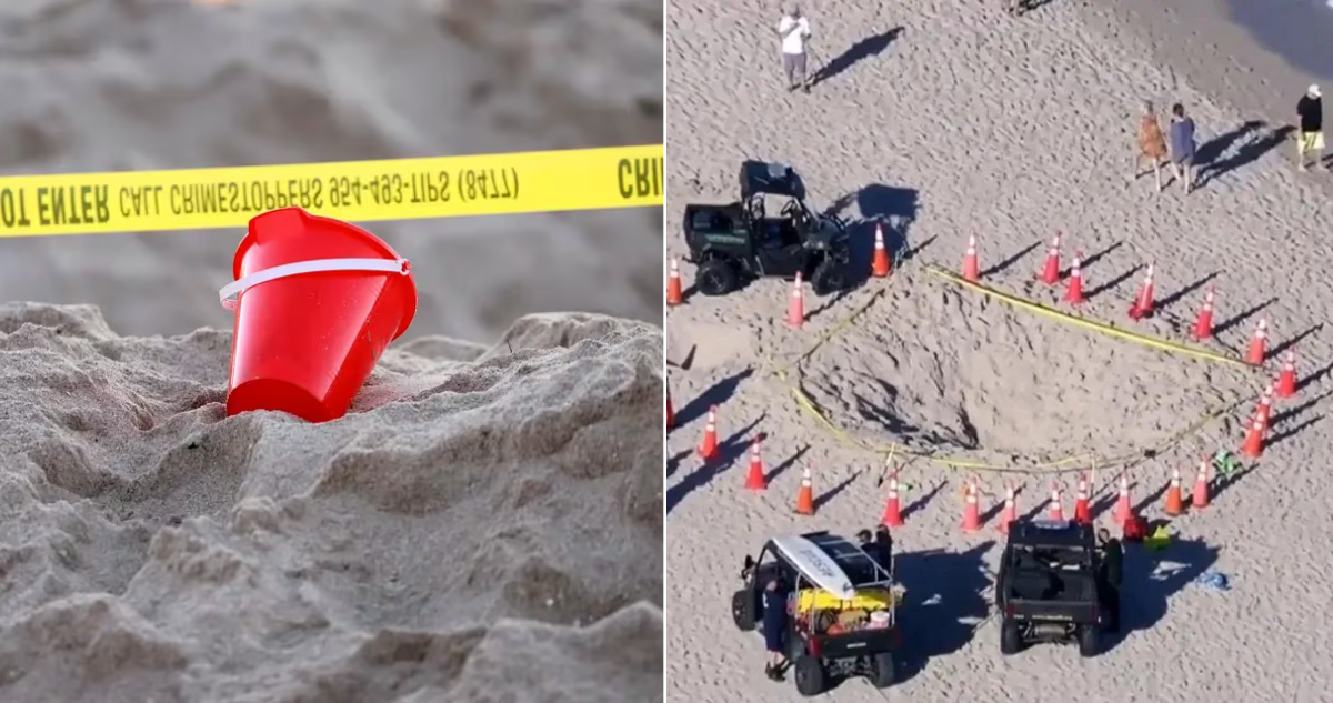 Niña muere enterrada en la arena de una playa