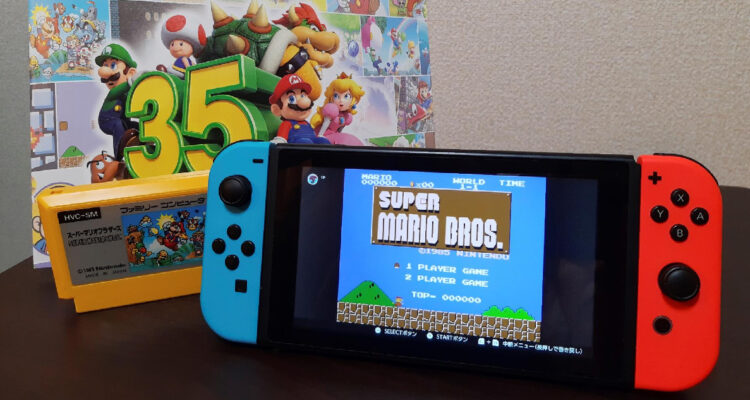 una nintendo switch corriendo el super mario bros.