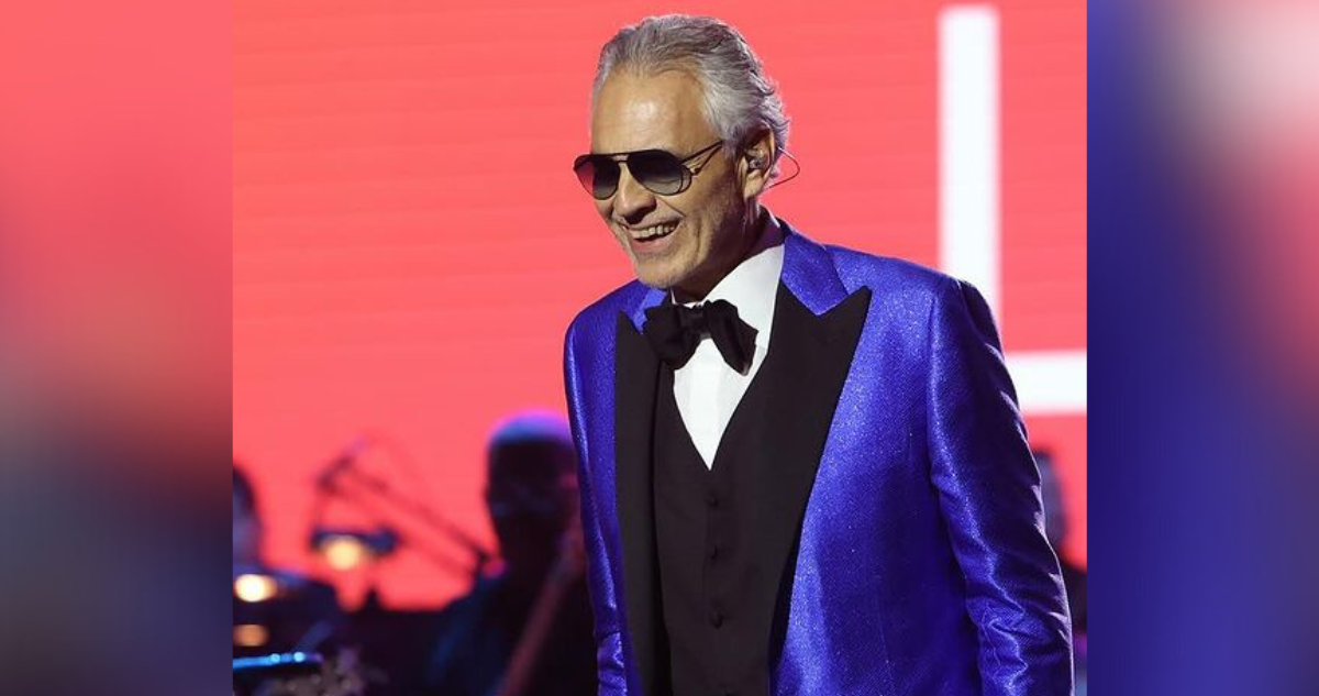 No es un simple accesorio: la razón por la que Andrea Bocelli siempre usa gafas en sus shows