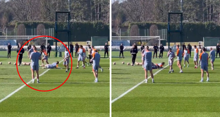 Alexis Sánchez recibió un patadón en práctica del Inter de Milán.