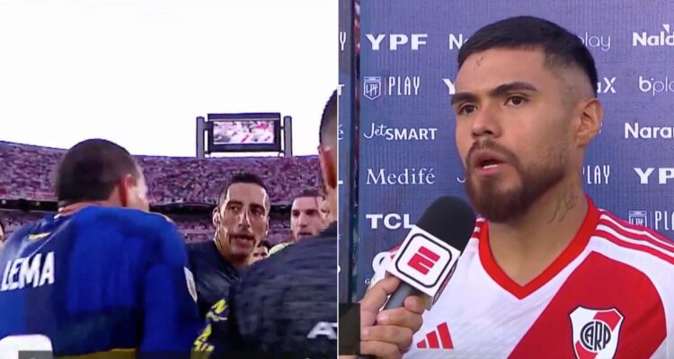 Paulo Díaz increpa a jugador de Boca que armó polémica en Superclásico argentino