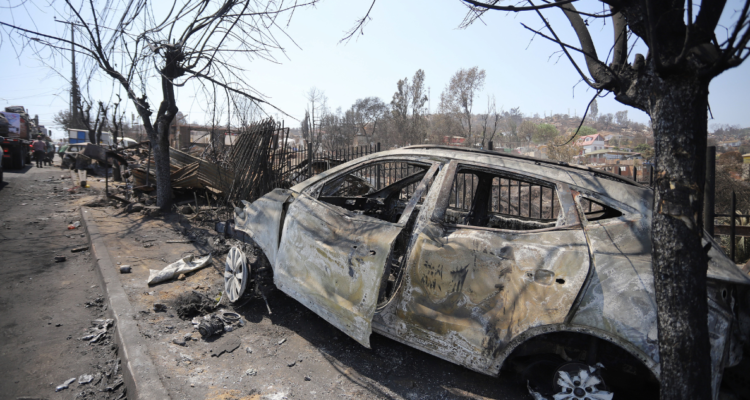 Peritajes por incendios en Valparaíso