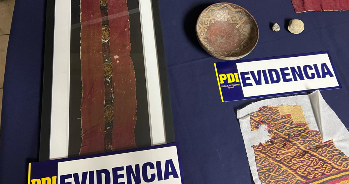 PDI recupera 21 piezas arqueológicas peruanas que sujeto vendía por internet