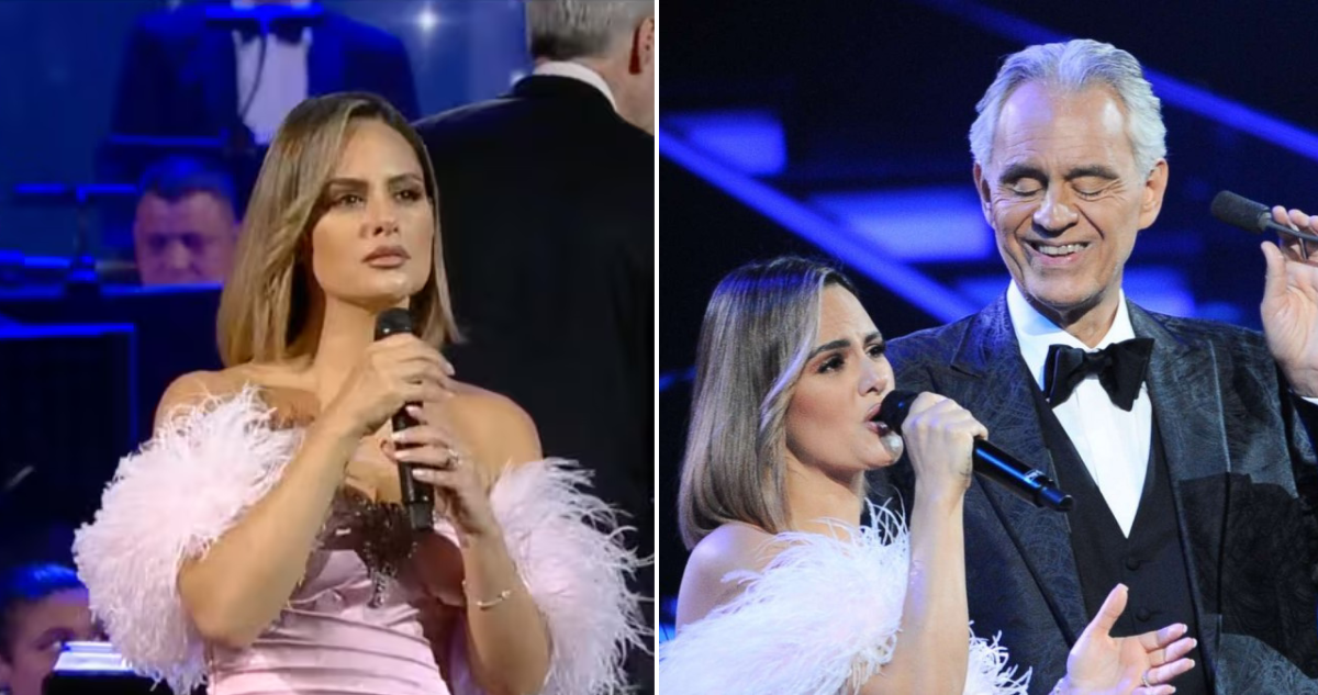 Pía Toscano y Andrea Bocelli