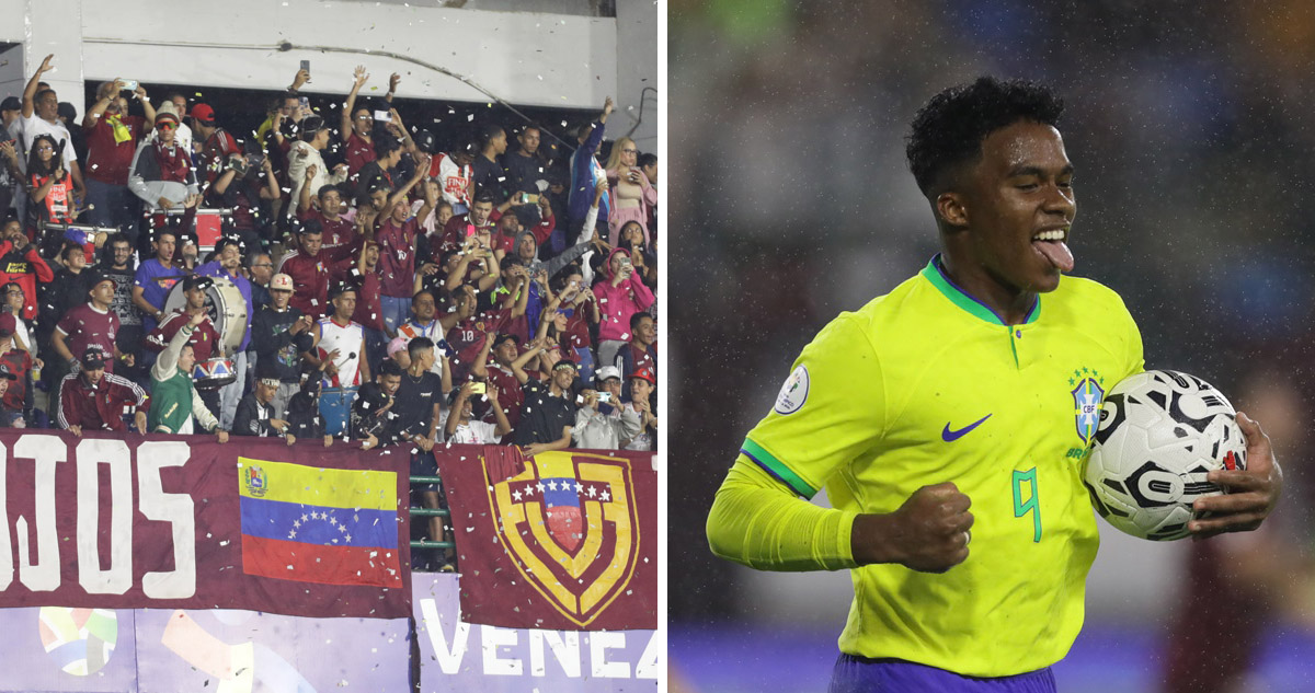 Hinchas de Venezuela atacan a la familia de Endrick.