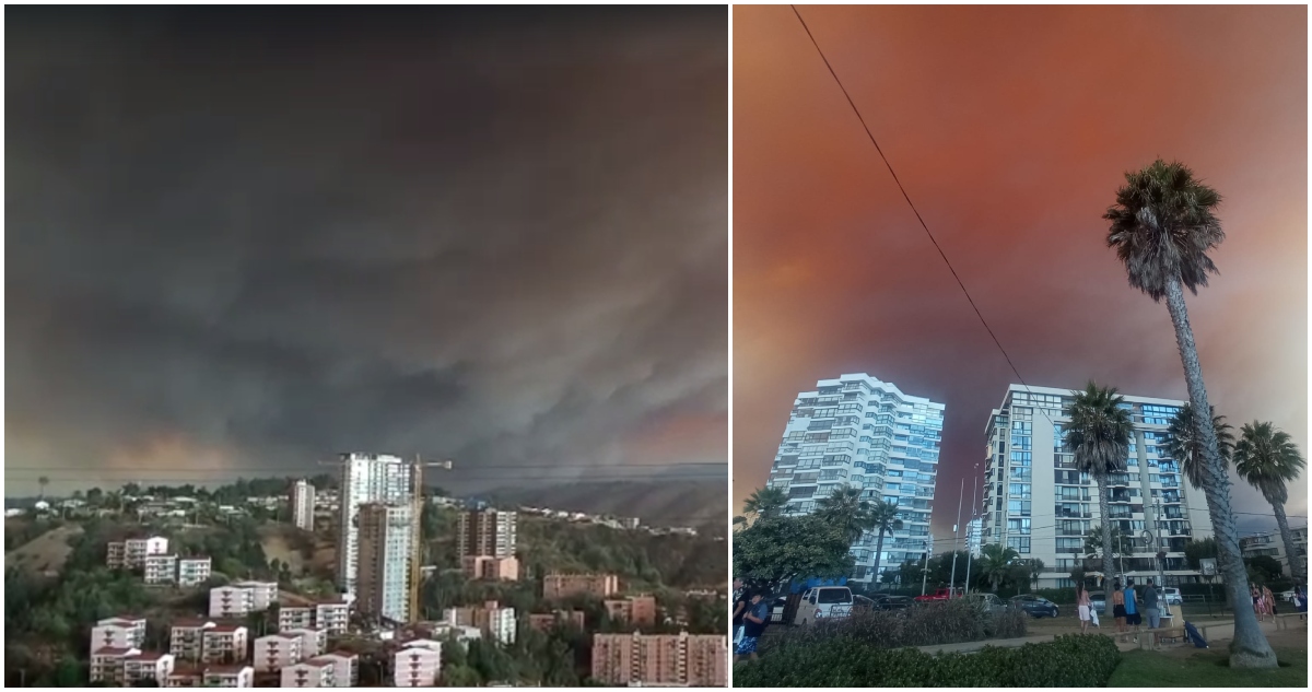 Registros de incendios forestales en la región de Valparaíso