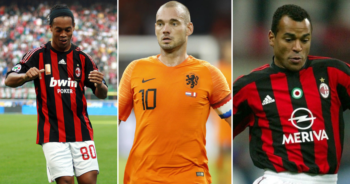 El duelo de leyendas con Ronaldinho, Sneijder y Cafú.