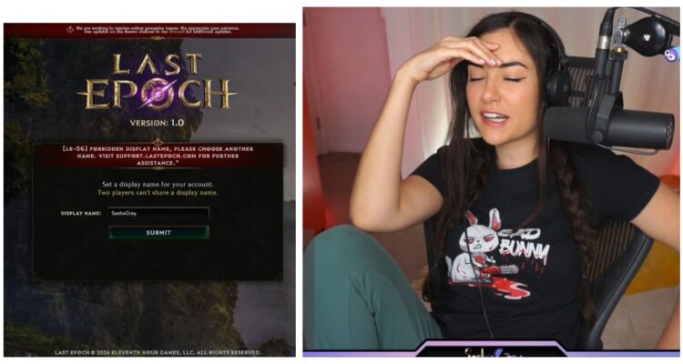 La exactriz pornográfica Sasha Grey acudió a Last Epoch que desbloqueen su nombre, porque quiere usarlo en su cuenta de usuario.