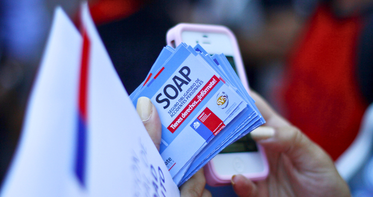 Dónde comprar barato el Seguro Obligatorio de Accidentes Personales SOAP documento para automovilistas en Chile para obtener el Permiso de Circulación.