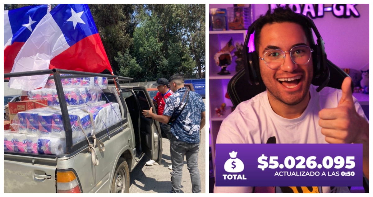 Donaciones de los streamers chilenos para las víctimas de los incendios forestales.