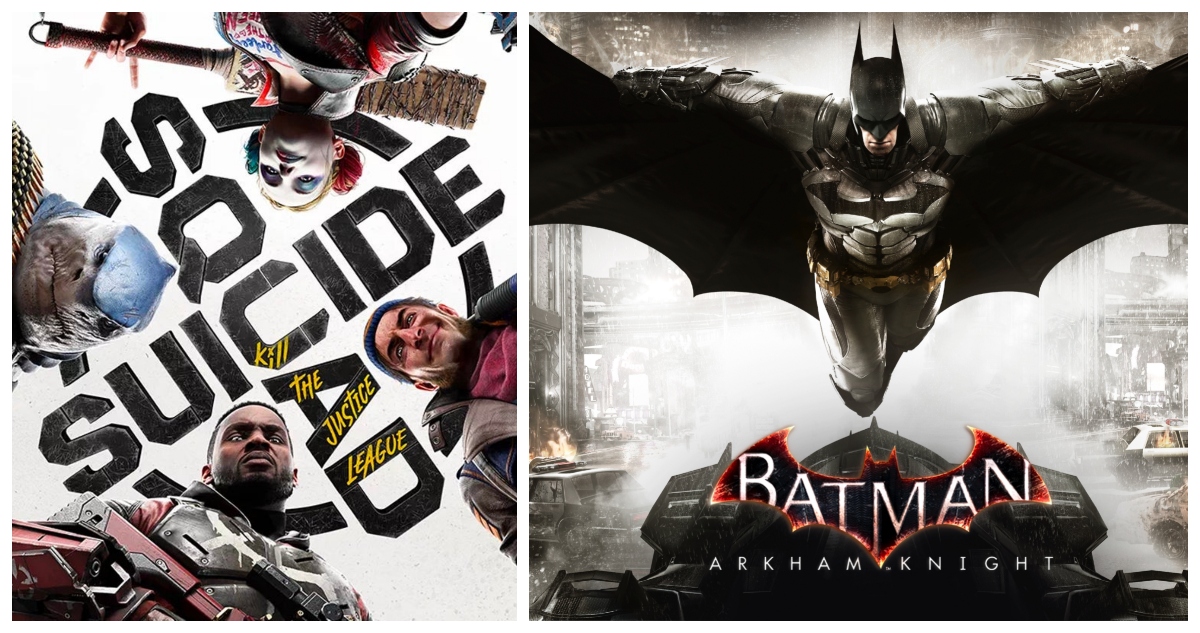 Carátulas de los juegos del Suicide Squad, y de Batman Arkham.