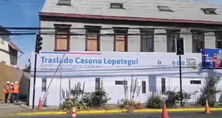 Frontis de la Casona Lopetegui previo a su traslado