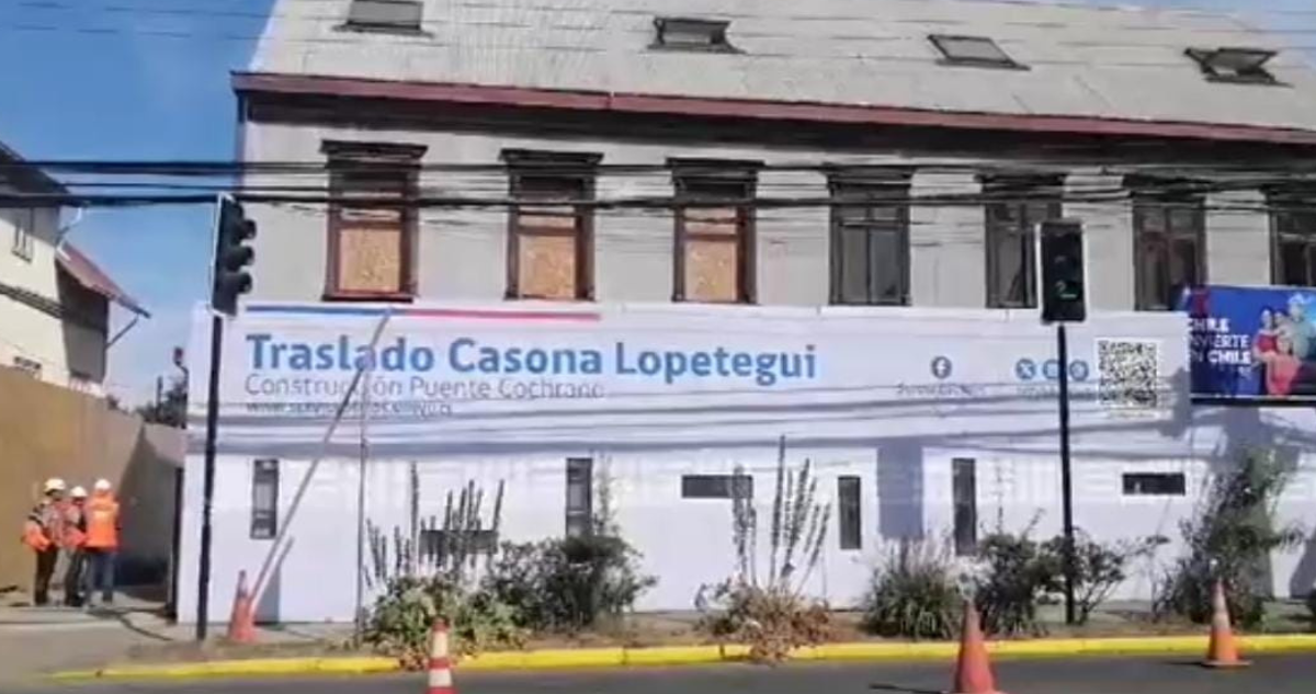 Frontis de la Casona Lopetegui previo a su traslado