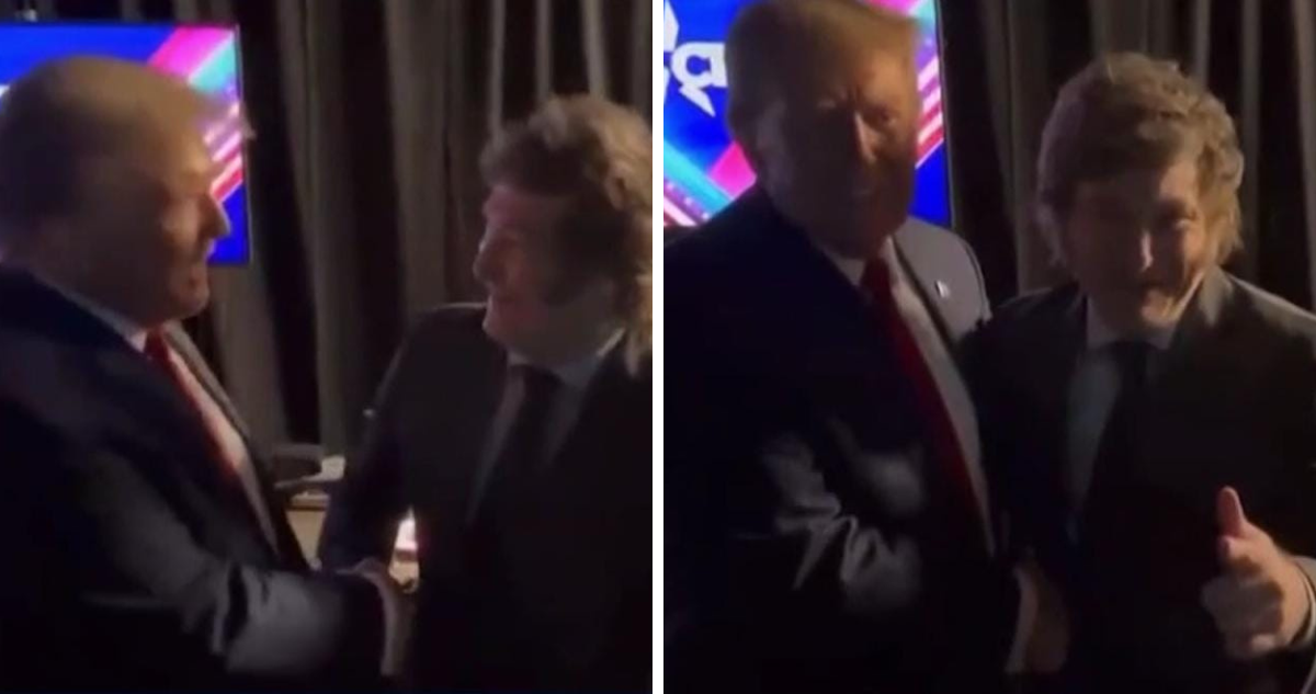 Imagen de Donald Trump junto a Javier Milei