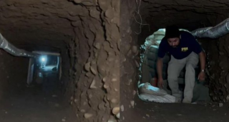 Túnel construido en Rancagua en dirección a bóveda de Prosegur