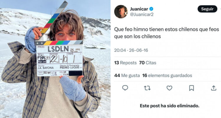 Chilenos lanzan su odio a actor de ’La Sociedad de la Nieve’ por un antiguo tweet: “Que feos que son”