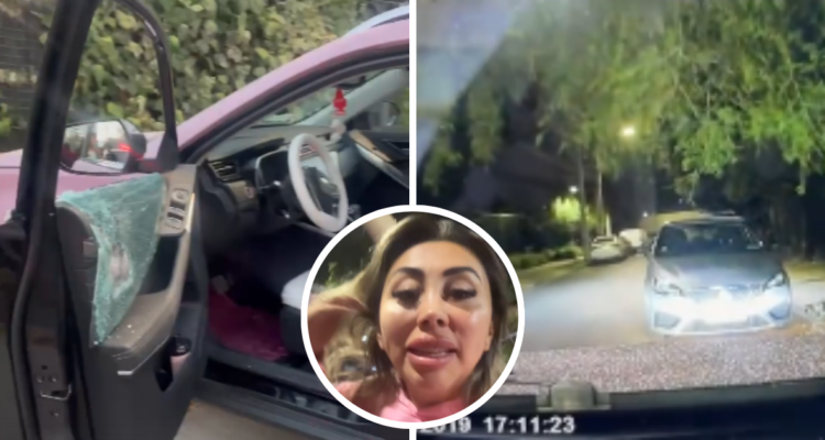 Un video desde el interior del vehículo de la influencer Naya Fácil reveló el momento en que sufrió una encerrona en la comuna de San Miguel.