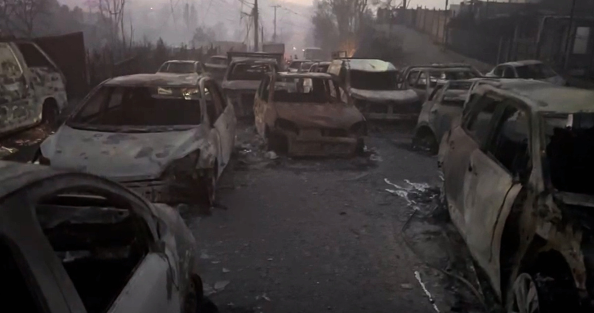 Efectos de los incendios en Villa Independencia de Viña del Mar