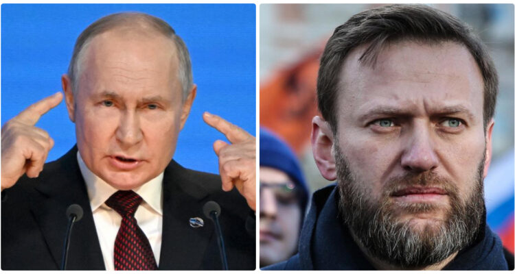 Vladimir Putin y Alexéi Navalny