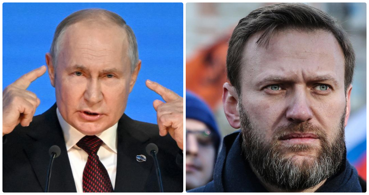 Vladimir Putin y Alexéi Navalny