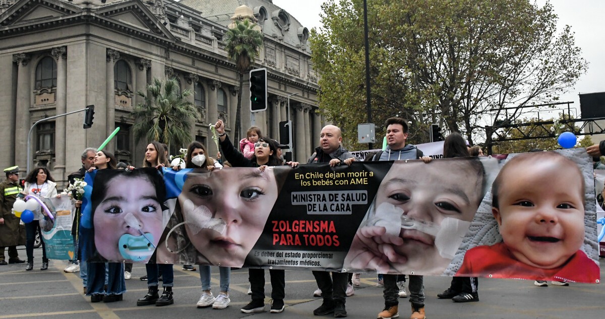Manifestación por niños con Atrofia Muscular