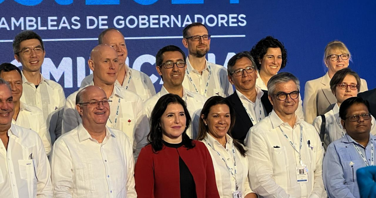 Imagen de la Asamblea Anual de Gobernadores del BID de que Chile será sede