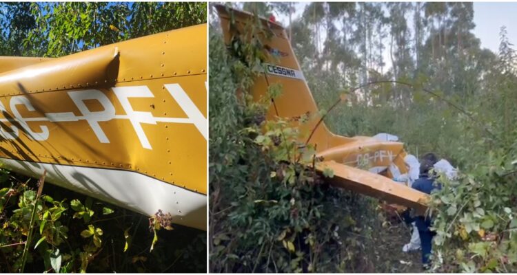 Avioneta capotó en la comuna de Los Lagos