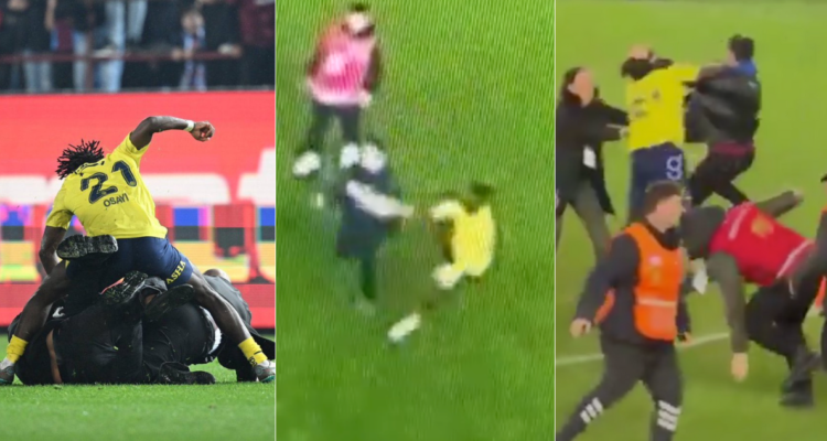 Batalla campal en el fútbol turco.