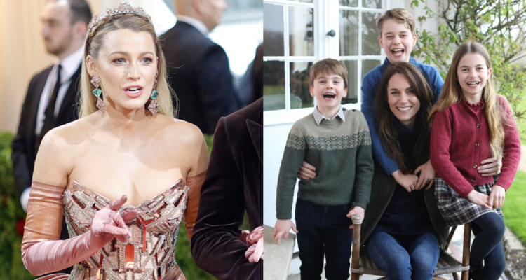 Blake Lively en una Met Gala (izquierda) y la fotografía trucada de Kate Middleton en cuestión (derecha)