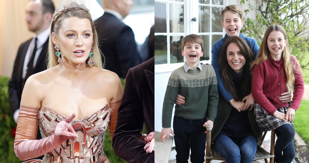 Blake Lively en una Met Gala (izquierda) y la fotografía trucada de Kate Middleton en cuestión (derecha)