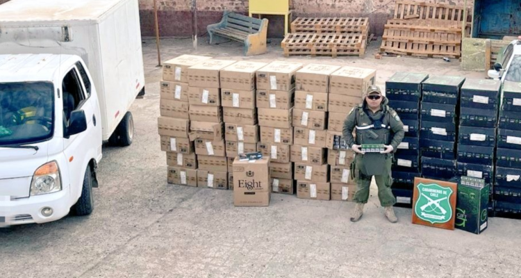 Decomisan casi 50 mil cajetillas de cigarro en Antofagasta: contrabando supera los $114 millones