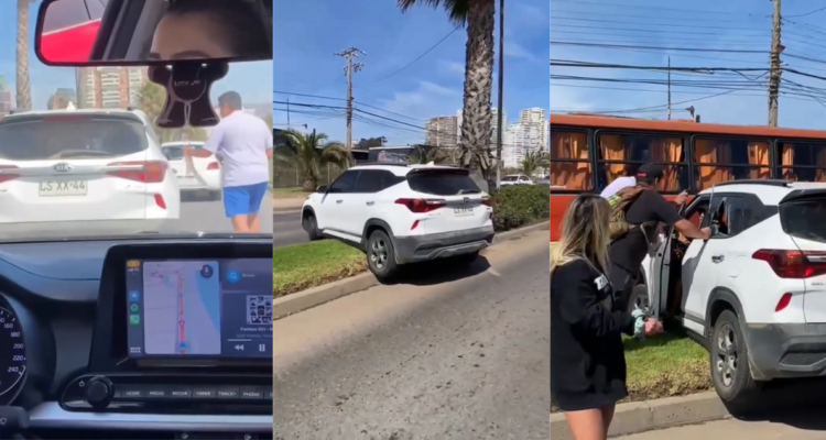conductores ayudan a detener a sujeto que habría robado a turista en Viña