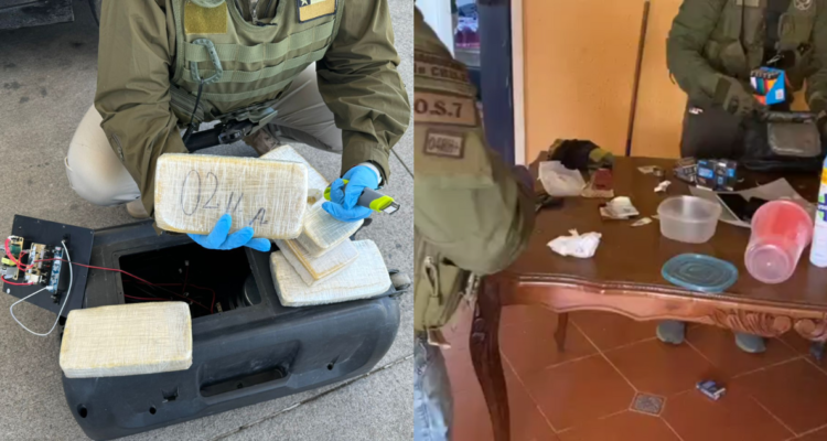 Desbaratan banda narco de Coronel que se abastecía en Santiago: incautan droga y armas