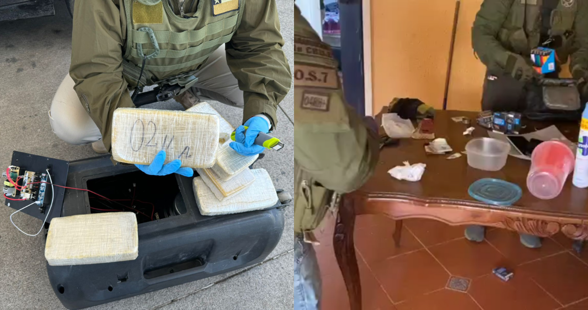 Desbaratan banda narco de Coronel que se abastecía en Santiago: incautan droga y armas