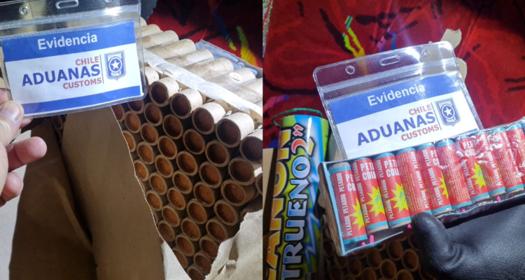 Incautan fuegos artificiales, bengalas y petardos a bus de hinchas de Godoy Cruz en control fronterizo