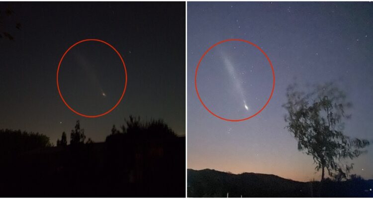 Cohete pasando por la atmosfera