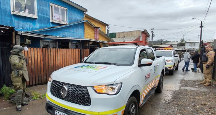 Desalojo de vivienda tomada en Temuco
