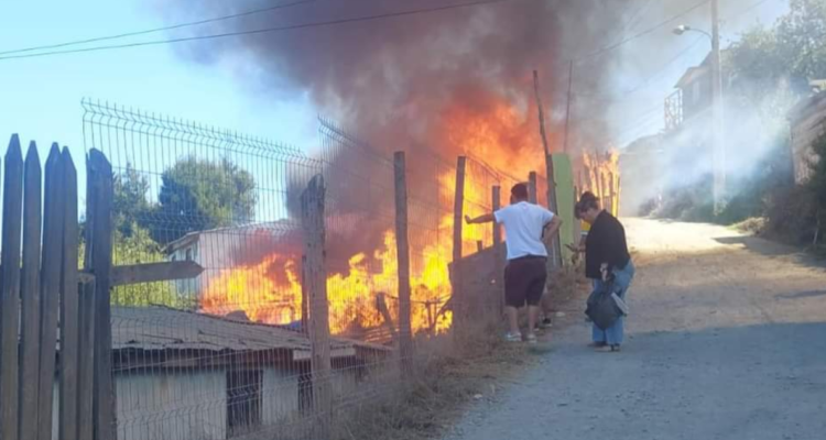 Detienen a autor de incendio que provocó destrucción de vivienda en Lota