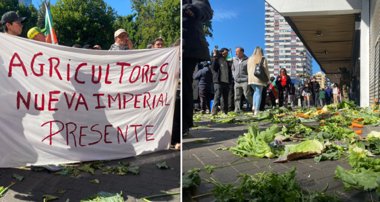 Hortaliceros se manifiestan fuera del municipio de Temuco: acusan la no entrega de permisos