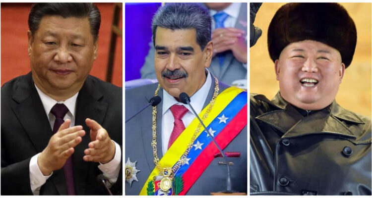 Xi Jinping, Nicolás Maduro y Kim Jong-un