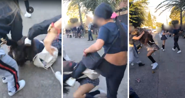 Registran violenta pelea entre alumnas de un colegio en Temuco: una terminó ensangrentada