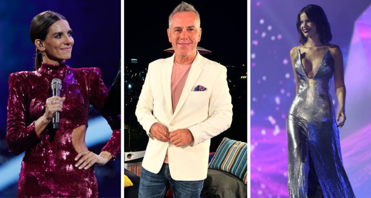 María Luisa Godoy (izquierda), José Miguel Viñuela (centro) y Millaray Viera (derecha) en referencia a regreso a clases